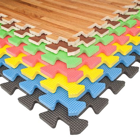 Eva Soft Foam Interlocking Floor Mats Exercise Gym Kids Play Mat Garage ...
