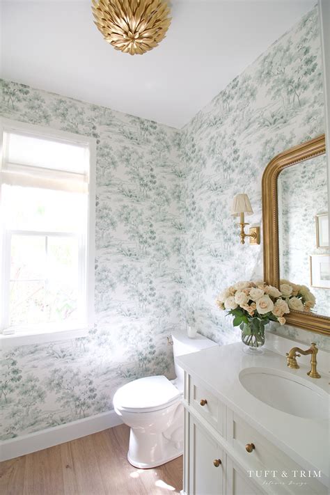 Powder Baths With Wallpaper Powder Room Ideas [With Pictures] Dave