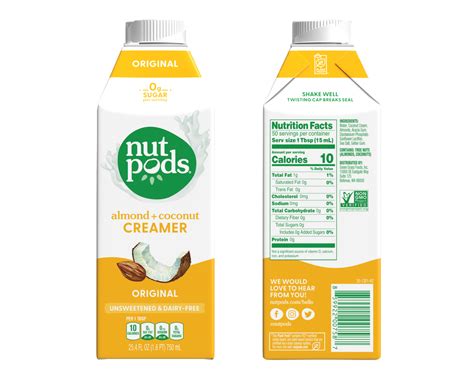 nutpods unsweetened dairy free coffee creamer (french vanilla) Whole30 ...