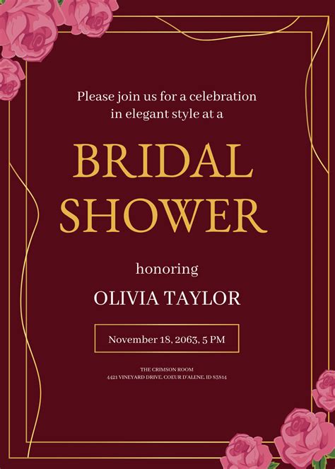 Bridal Shower Invitation Templates Free Download
