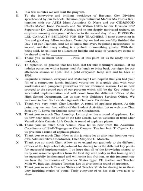 Image result for Script Emcee Program