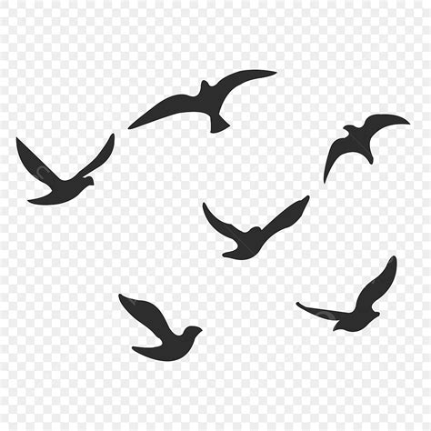 Birds Flying Silhouette PNG Transparent, Flying Bird Silhouette, Flight, Bird, Silhouette PNG ...