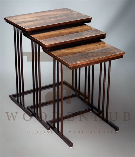NESTING TABLE SET (3PC) – WOODEN HUB