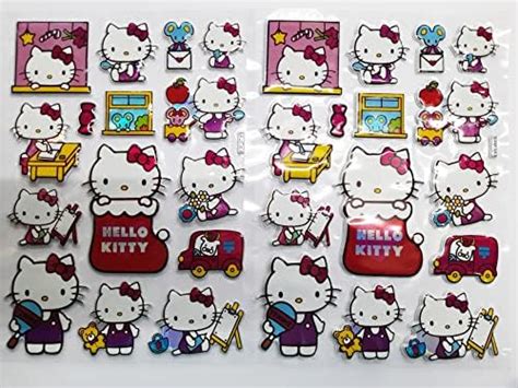 KCR Attractive Cute Sparkle Hello Kitty Cartoon Self Adhesive 3D ...