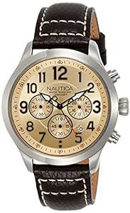 Nautica Chronograph Beige Dial Men's Watch - NAI14518G : Amazon.in: Fashion