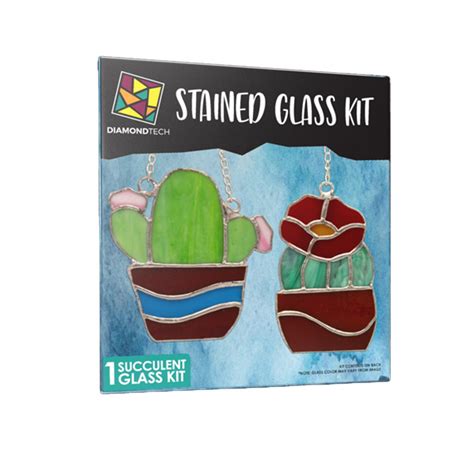 Artistry In Glass > PRE-CUT STAINED GLASS KITS > SUCCULENT PRE-CUT STAINED GLASS KIT