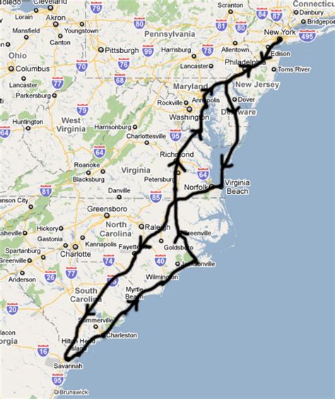 Map Of Atlantic Coastline