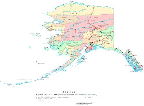 Alaska Printable Map