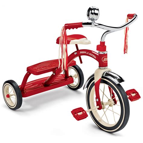 "Radio Flyer Classic Red Dual Deck Tricycle for Kids, 12"" Front Wheel ...