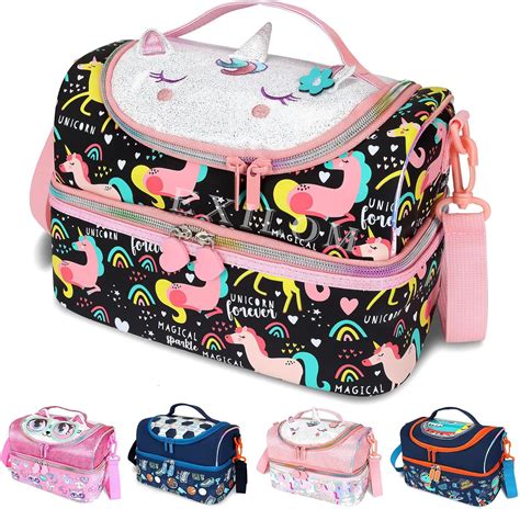 EXILOM Kids Lunch Bag, Thermal Insulated Lunch Box for Girls Boys ...
