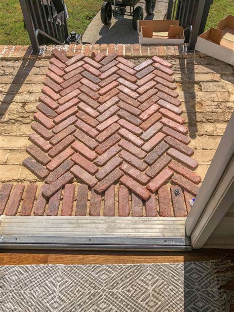 Herringbone Brick Patio Pattern