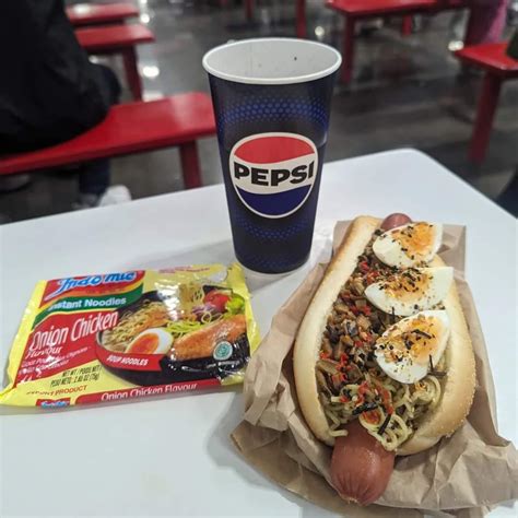 Costco Noodle Dog: Indomie onion chicken noodles, grilled king trumpet ...
