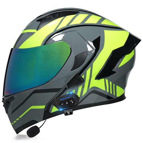 Buy Flip Up Motorbike Bluetooth Helmet, Modular Integrated Motorcycle C ...