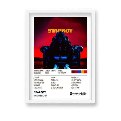 Starboy The Weeknd Album Poster – The Mortal Soul
