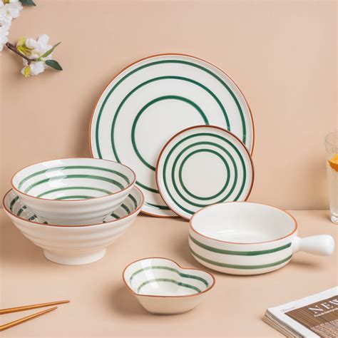 Spiral Green 22 Piece Dinner Set For 6 Online - Premium Dinner Set ...