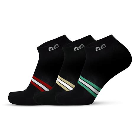 Sports Running Ankle Socks - Carnival Black (3 Pair) – The Sock Street