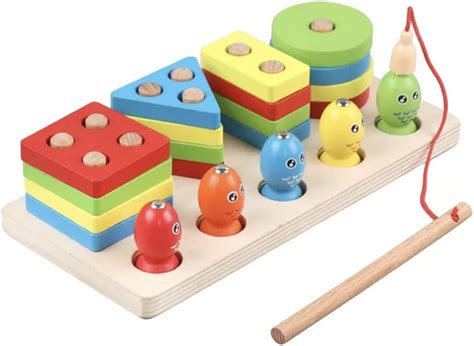 Buy TOYARTSY Four Fishing Post Column Tower Blocks Educational ...