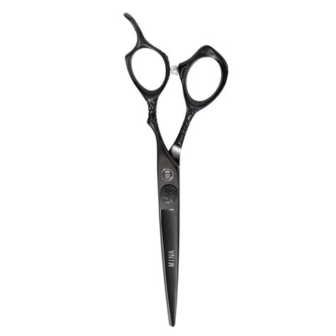 Mina Ash Black Hair Cutting Scissors | Professional Hairstyling Tools UK | Japan Scissors UK