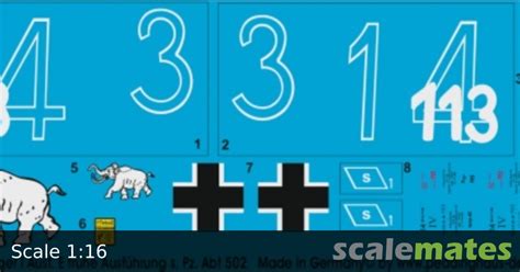 Tiger I Ausf E frühe Version s. Pz. Abt 502, Peddinghaus-Decals EP 2514 ...
