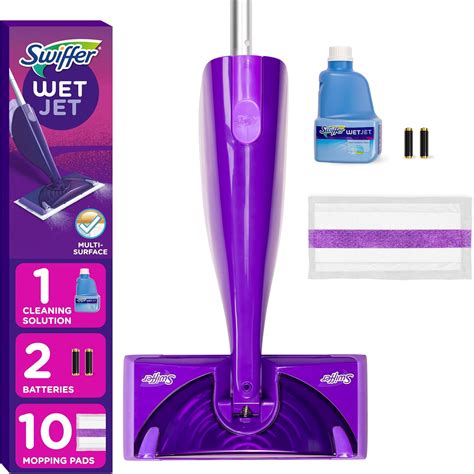Swiffer WetJet Starter Kit for Hardwood and Floor Cleaner, Includes: 1 ...