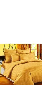 Buy Trance Home Linen Zippered 100% Cotton 200TC Satin Stripe King Size ...