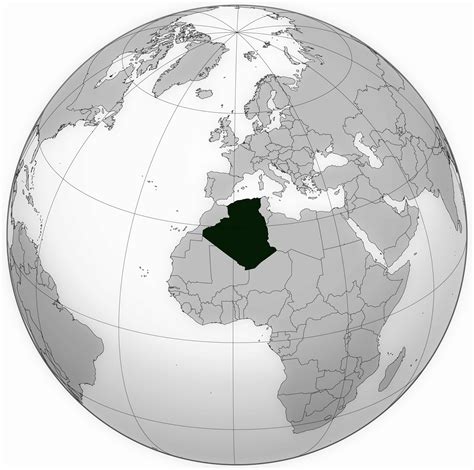 algeria on world map
