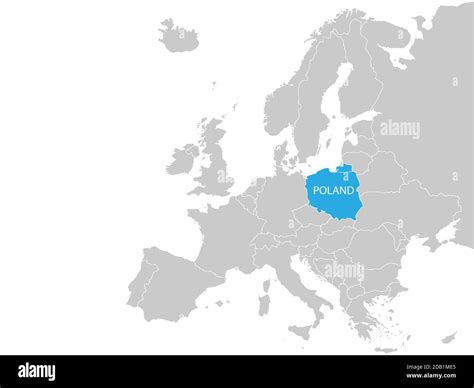 Poland location on a map europe