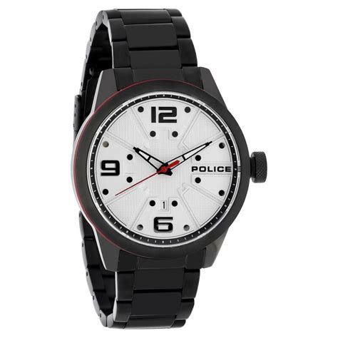 Buy Online Police Quartz Analog with Date White Dial Stainless Steel ...