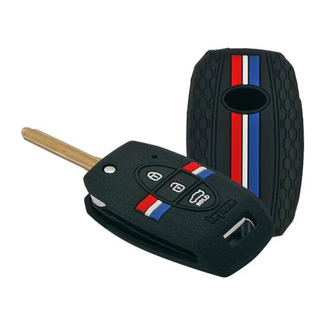 Keyzone striped key cover fit for : Seltos, Sonet, Carens 3 button fli