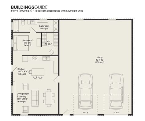 Shouse Floor Plans & Shop House Plans | Free Designs