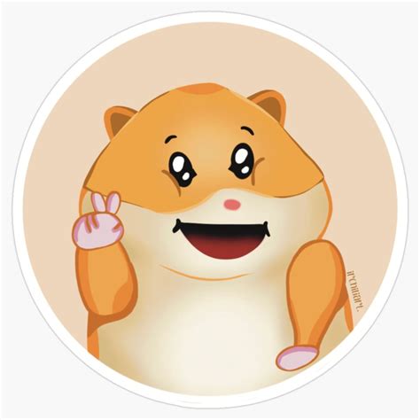 Maneki Happy Hamster With Peace Sign Er, Phone Decal Water Bottle ...