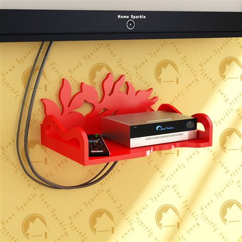 Home Sparkle Carved Engineered Wood Set Top Box Holder| WiFi-Modem ...