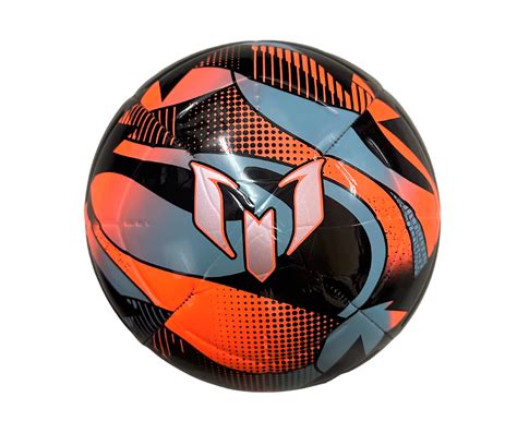 Adidas Unisex Messi Club Soccer Ball-Size 5(Solar Orange/Metallic/Black ...