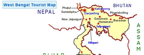 WEST BENGALEN - Touristen Karte