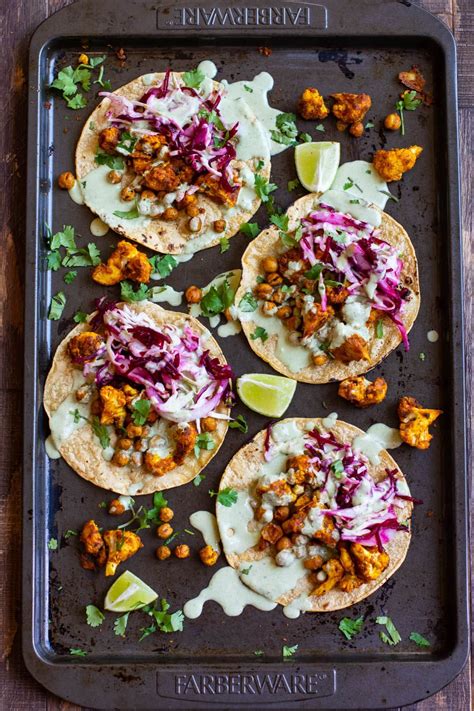 Tandoori Cauliflower Chickpea Tacos - Carve Your Craving | Indian food ...