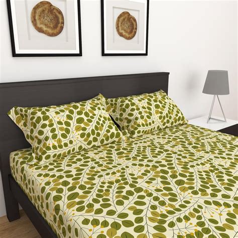 Buy Corsica Elegant Microfibre Printed 3Pcs Queen Bedsheet Set from ...