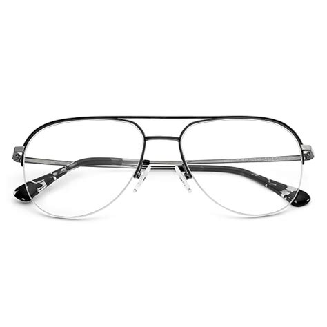 Buy Gunmetal Grey Half Rim Aviator John Jacobs Pro Titanium JJ E12743 ...