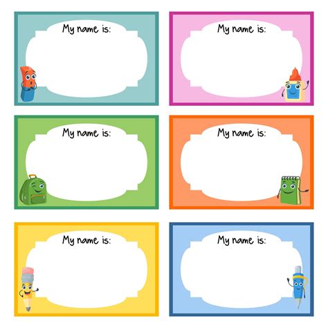 Printable Childrens Name Tags - Printable Board Games
