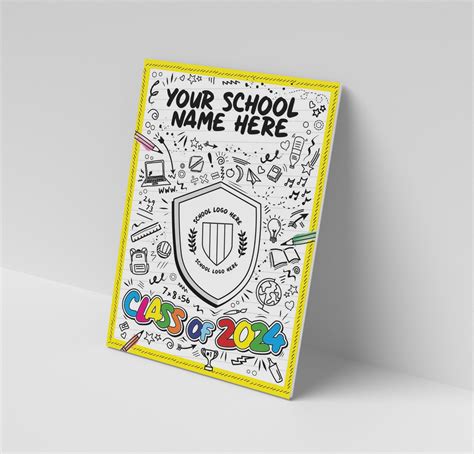 School Yearbook Cover 2024, Sketchbook Style Yearbook Cover, Elementary ...