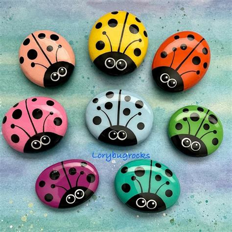 DIY Painted Rock Ladybugs