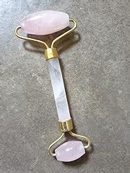 2 in 1 Rose Quartz Roller and Gua Sha - Facial Face Roller and Massager ...