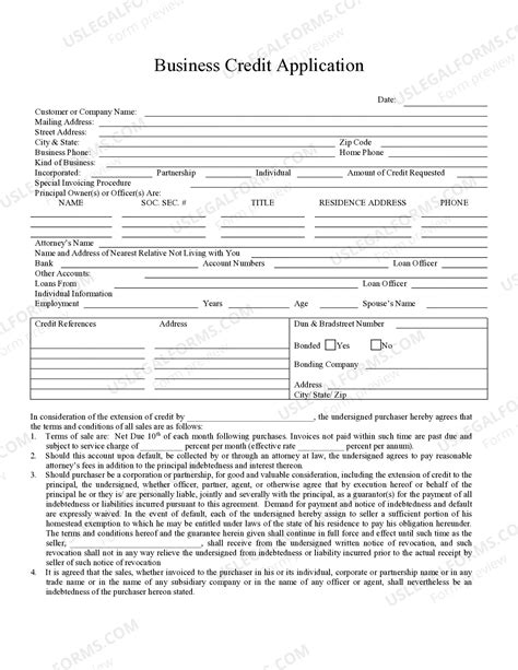 Montana Business Credit Application | US Legal Forms