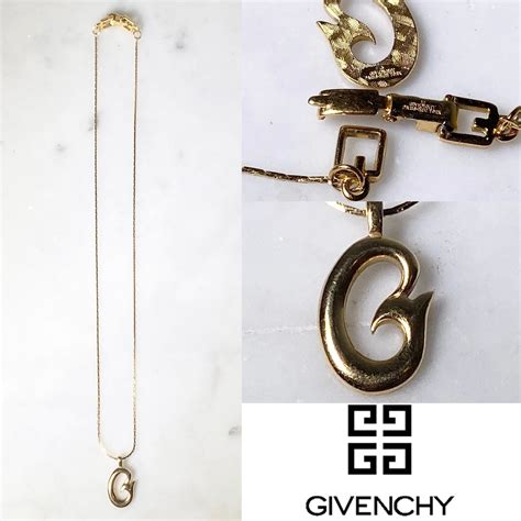 vintage GIVENCHY metal “G” pendant necklace | NOIR ONLINE
