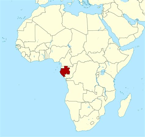 Detailed location map of Gabon in Africa | Gabon | Africa | Mapsland ...