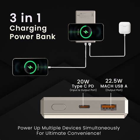 Shop Portronics Luxcell MagClick 10k Wireless Power Bank With 10000mAh ...