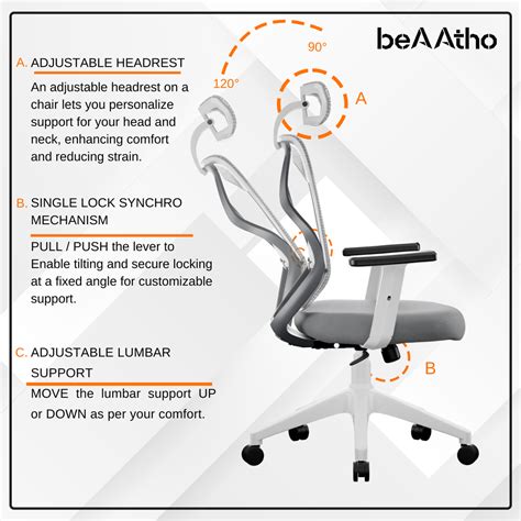 beAAtho Dusk Ergonomic High Back Mesh Office Chair | Adjustable Lumbar