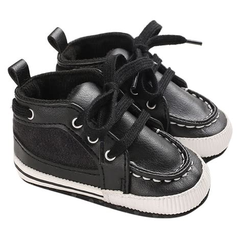 Buy Hopscotch Baby Boys PU Solid Infant Shoes Booties in Black Color at ...