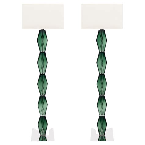 Murano Glass Green Floor Lamp For Sale at 1stDibs