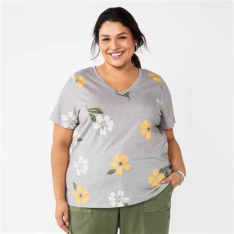 Plus Size Sonoma Goods For Life® Everyday V-Neck Tee