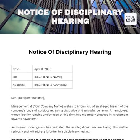 Disciplinary Hearing After Suspension at William Swoope blog